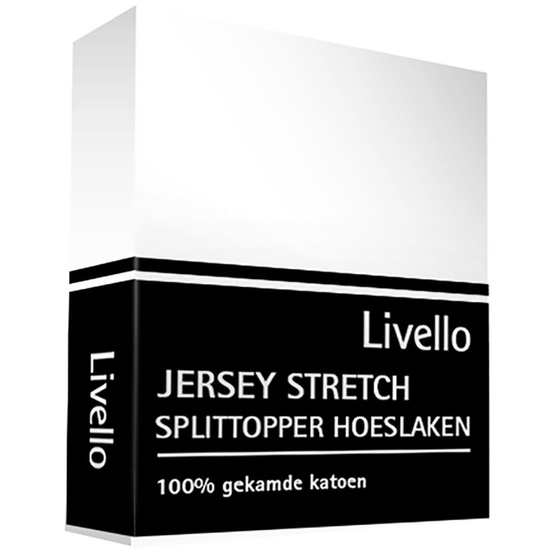 Livello Hoeslaken Splittopper Jersey White 160x200/210 | 1