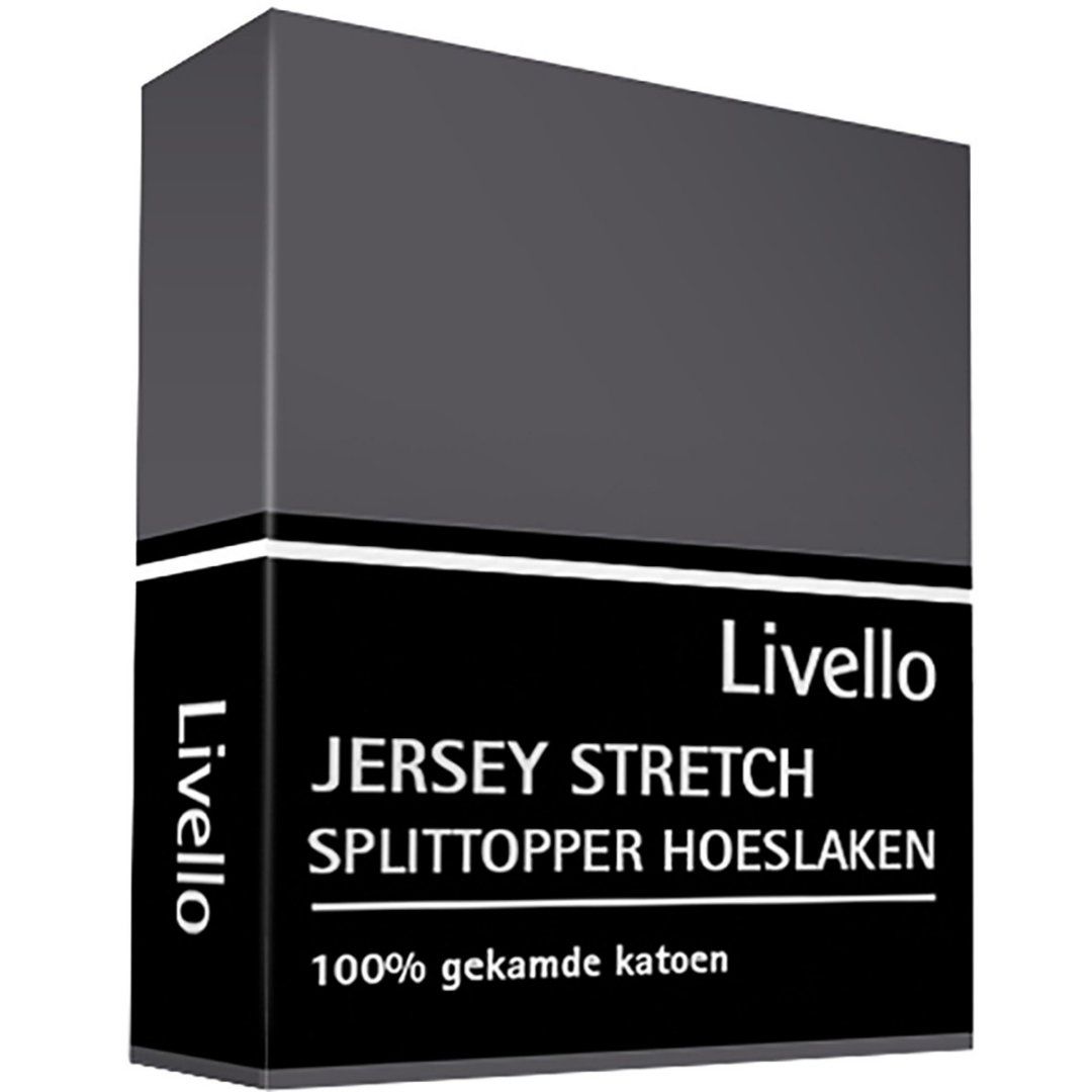 Livello Hoeslaken Splittopper Jersey Dark Grey 160x200/210