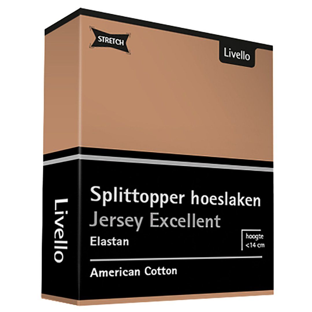 Livello Hoeslaken Splittopper Jersey Excellent Caramel 140x200 | 1