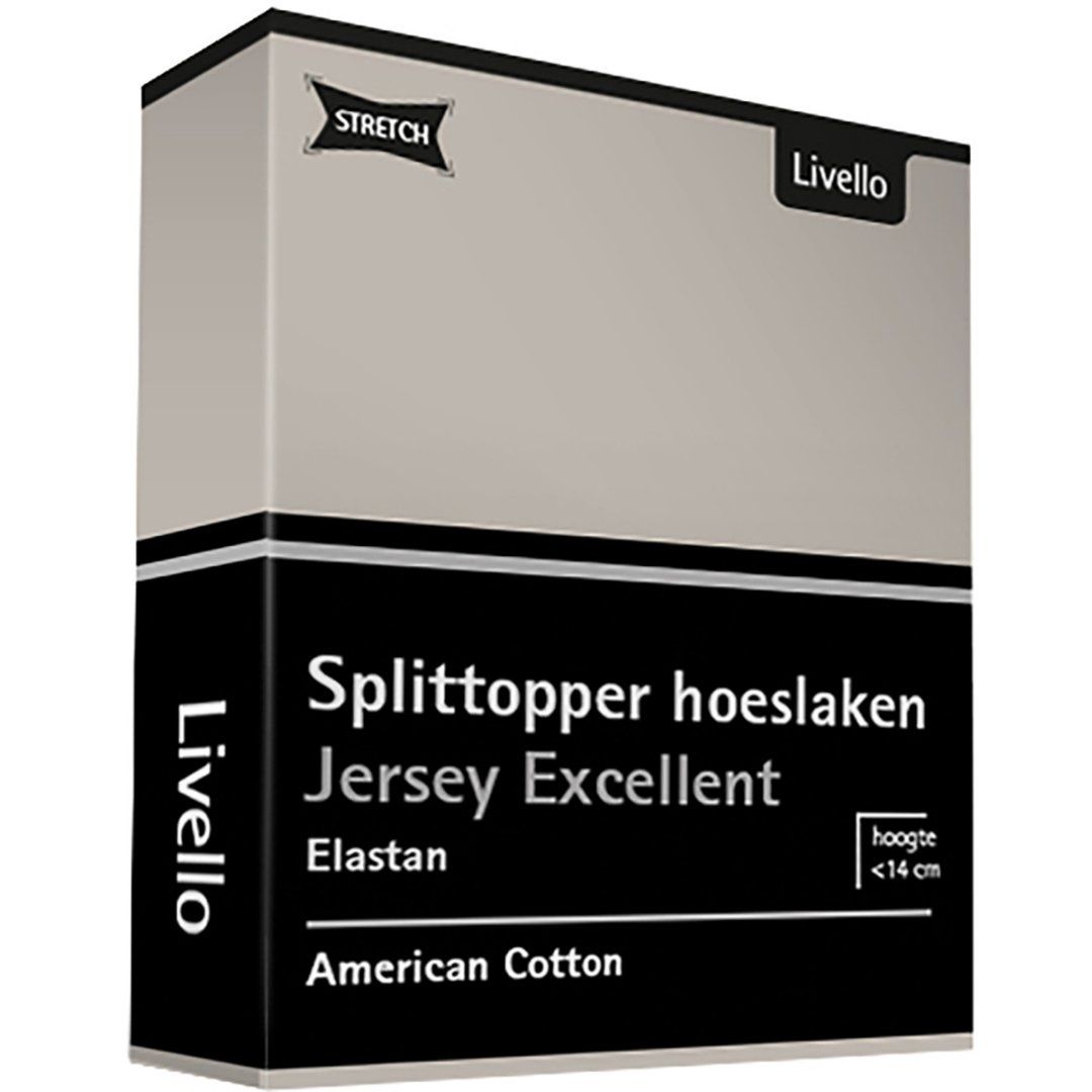 Livello Hoeslaken Splittopper Jersey Excellent Stone 140x200 | 1