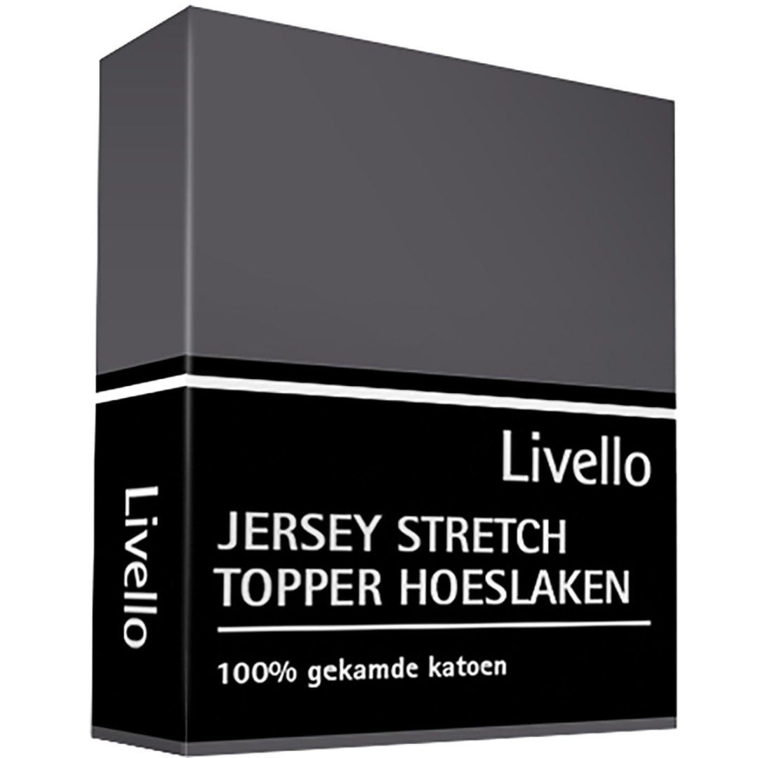 Livello Hoeslaken Jersey topper Dark Grey 90x200/210 | 1