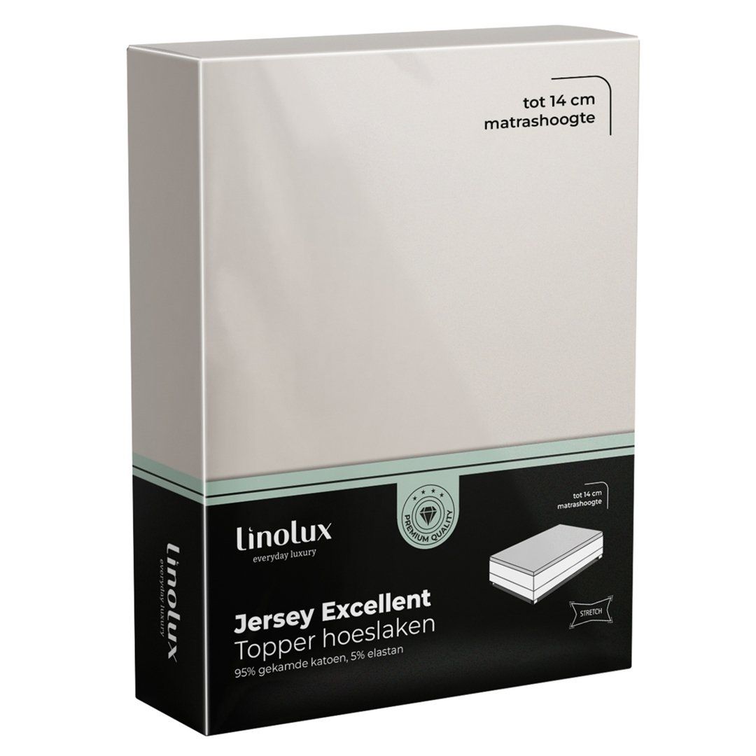 Linolux Hoeslaken Topper Jersey Excellent Sand 90x200