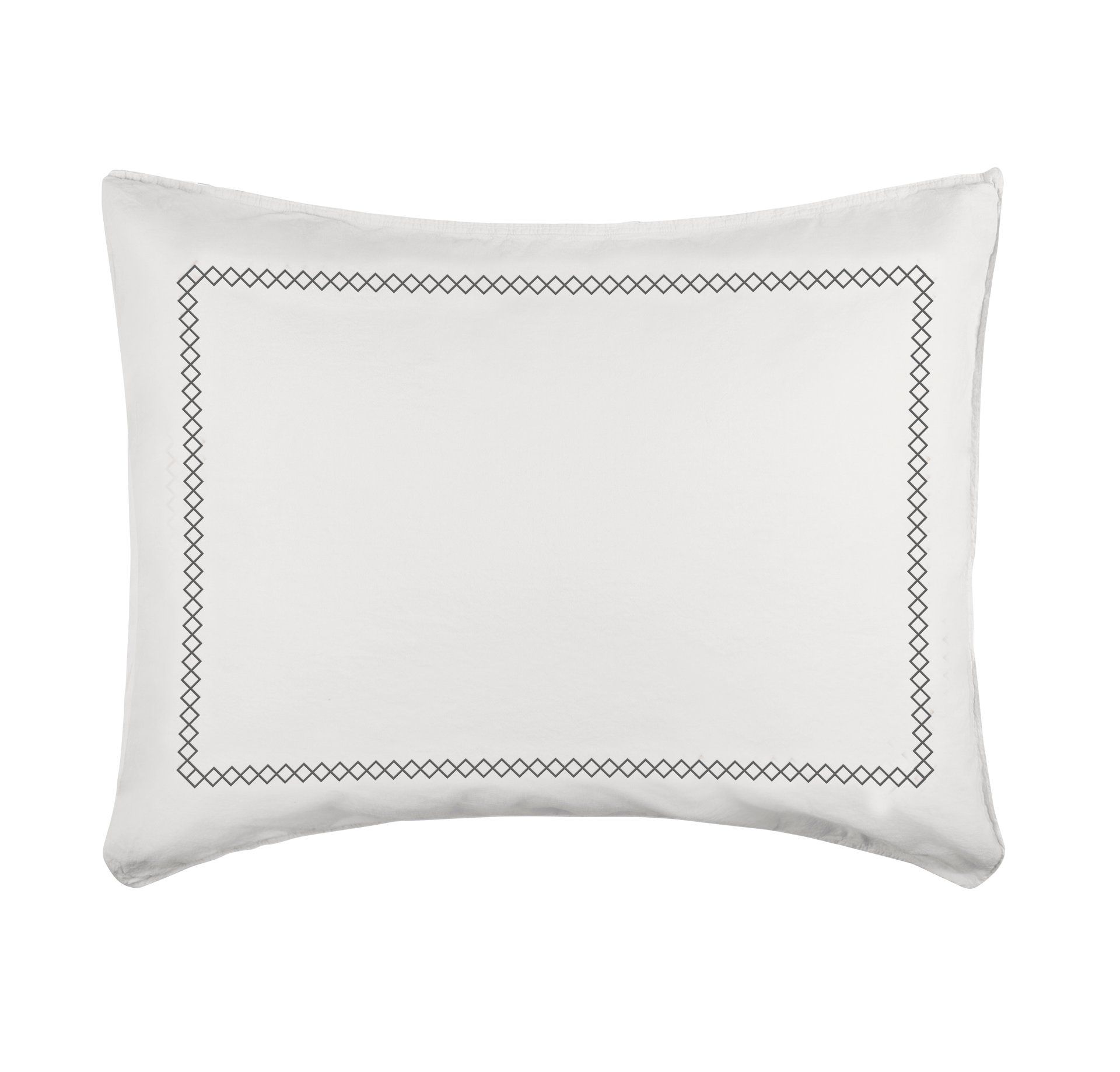 Livello Kussensloop Zigzag White/Anthracite 60x70