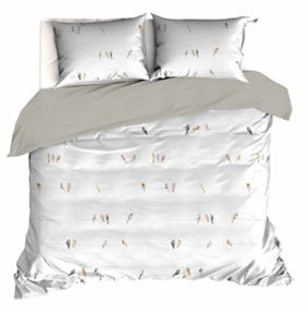 Linolux Dekbedovertrek Birds Naturel 1 persoons | 1