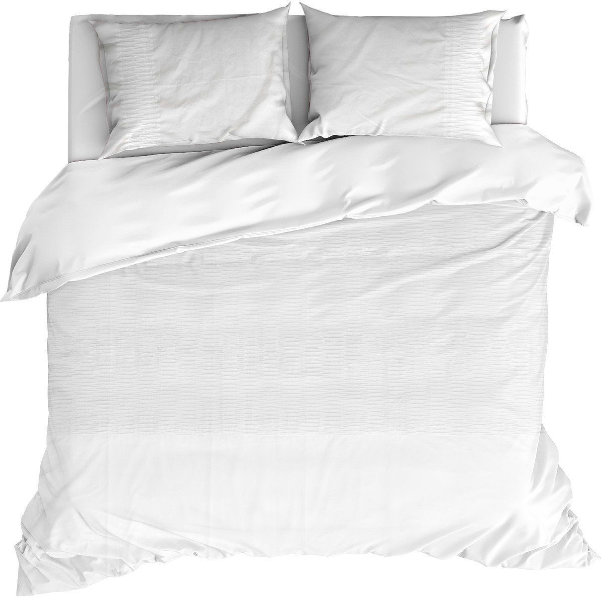 Linolux Dekbedovertrek Crinkles White 1 persoons | 2