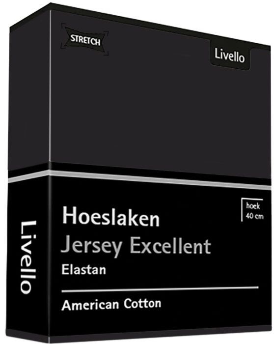 Livello Hoeslaken Topper Jersey Excellent Black 90x200