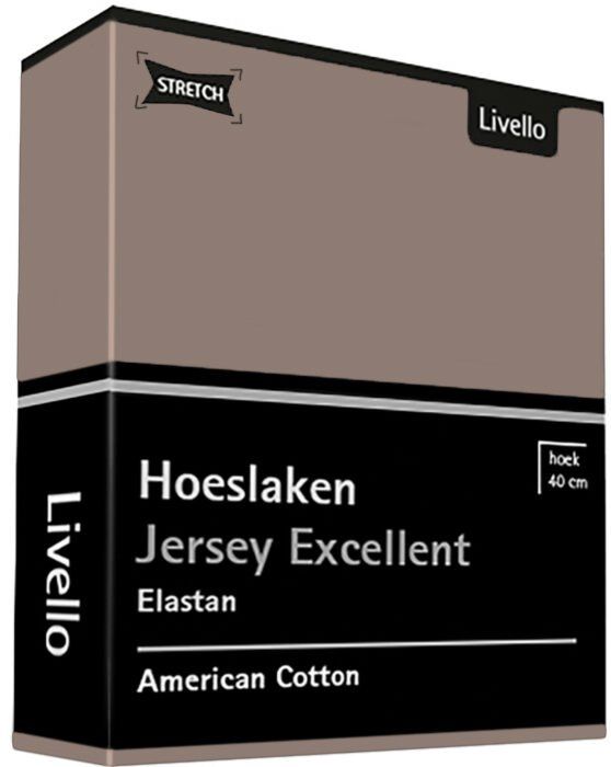 Livello Hoeslaken Topper Jersey Excellent Taupe 90x200